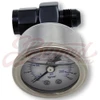 e85Freaks -6AN inline adapter shown with a pressure gauge installed in the 1/8 NPT port for demonstration; gauge not included.