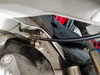Close-up of JBtuned RSX DC5 clutch line connected at the OEM clutch master cylinder.