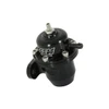 AEM 25-303BK Honda Acura rail-mounted adjustable fuel pressure regulator in black showing the angled rail mounting and return outlet configuration.