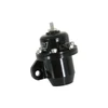 AEM 25-304BK Honda Acura rail-mounted adjustable fuel pressure regulator in black showing the offset rail mounting and return outlet configuration.