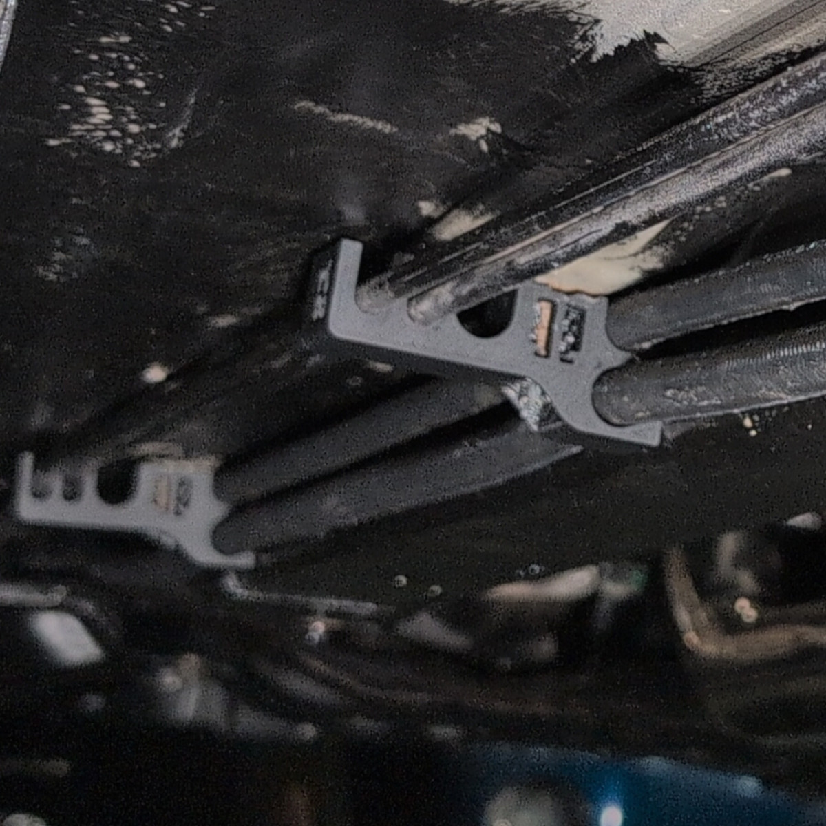JBtuned Acura RSX DC5 & Honda Civic Si EP3 Fuel & Brake Line Holder Brackets - multi bracket view