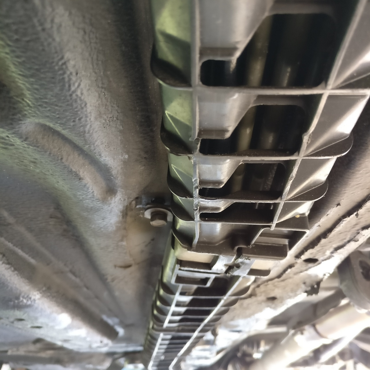  JBtuned 6AN Chassis Fuel Feed Line Installed Inside Factory Honda Underbody Line Cover - Angle 2