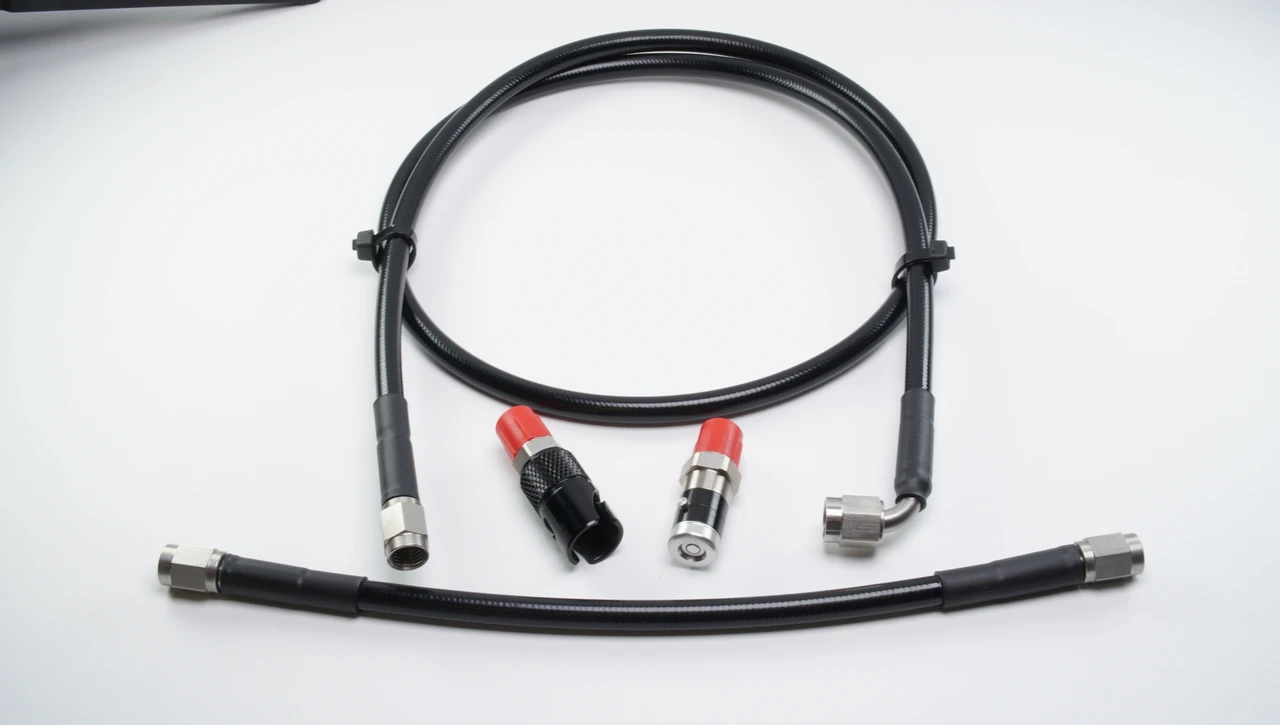 JBtuned full clutch line with optional quick-release dry-break system showing the clutch line sections and disconnect hardware.