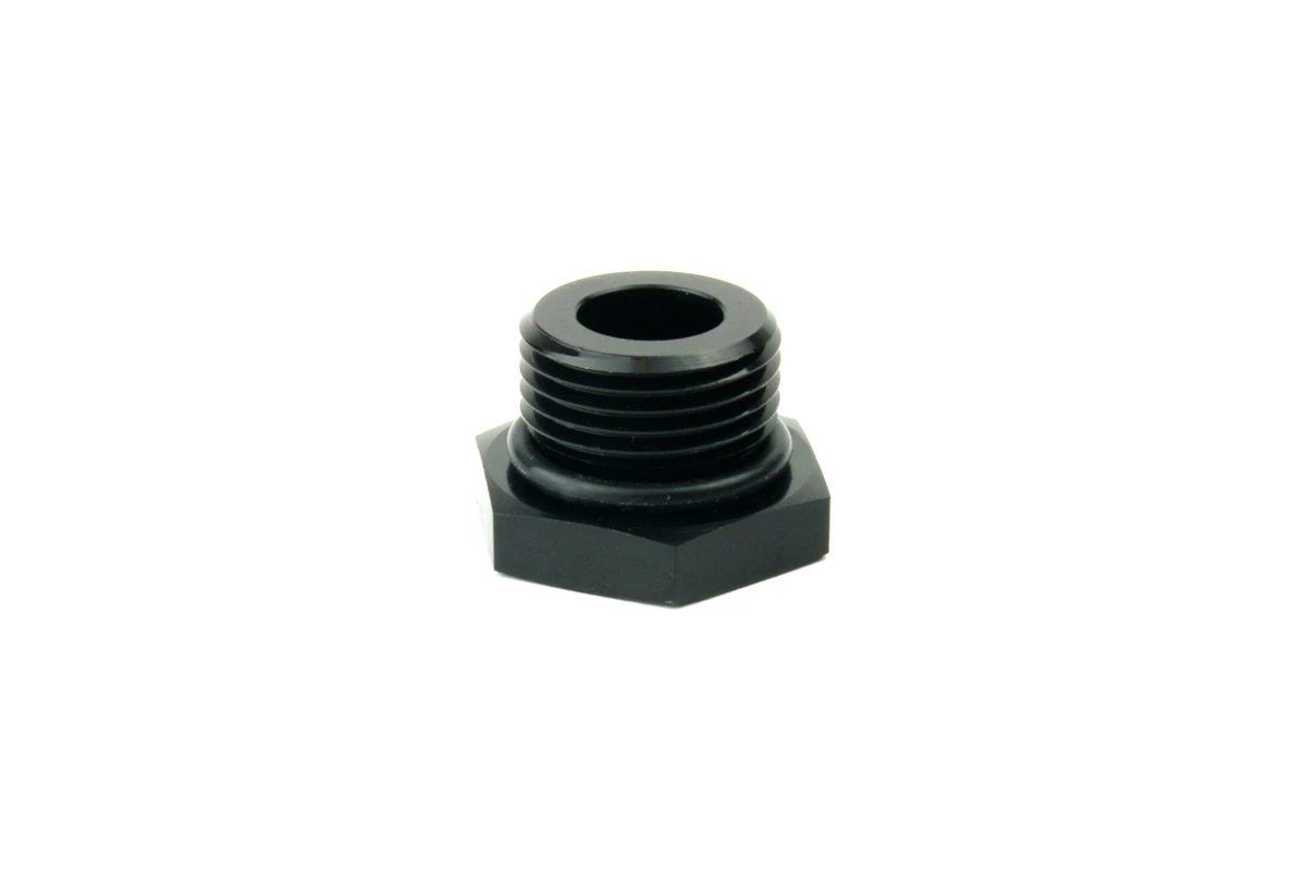 e85Freaks -4, -6, -8, and -10 ORB O-ring port plugs in black anodized aluminum.