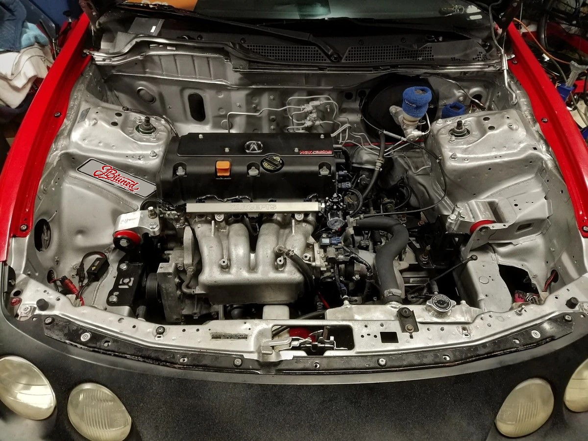 K-Swap Complete Fuel System – Tucked Engine Bay Feed & Return Routing Example