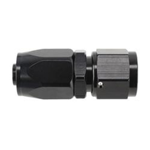 AN 0º Straight Hose End Fitting (Black)