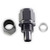 Disassembled view of e85Freaks 350 Series straight PTFE swivel AN hose end showing the fitting body, collar, and internal PTFE hose-end components.