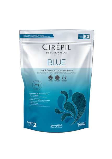 Cirepil 800g Blue Refill Wax Beads front of bag