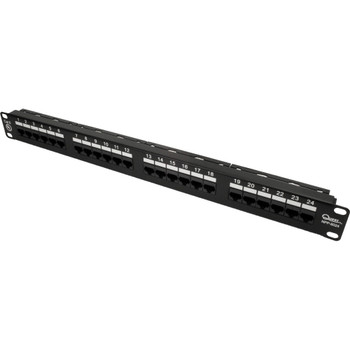 Quest 24-PORT, CAT6 UTP PATCH PANEL, 19" RACK MOUNT, 1U Quest 24-PORT, CAT6 UTP PATCH PANEL, 19" RACK MOUNT, 1U
