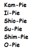 Types of Pies (Coming later)