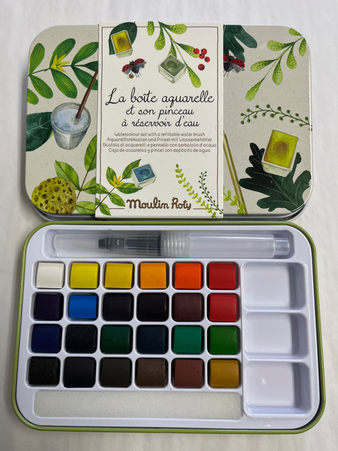 Watercolour set with a refillable water brush