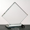 1/2"  Clear Clipped Square 
Glass Trophies and Awards 