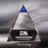 Crystal Blue Majestic Pyramid
Solid Crystal Award