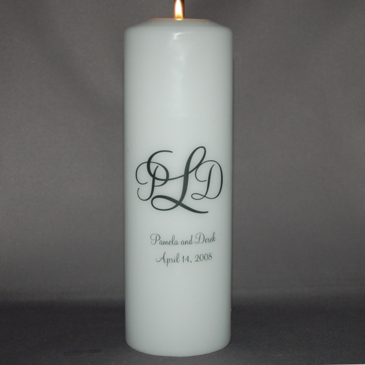 monogram unity candle