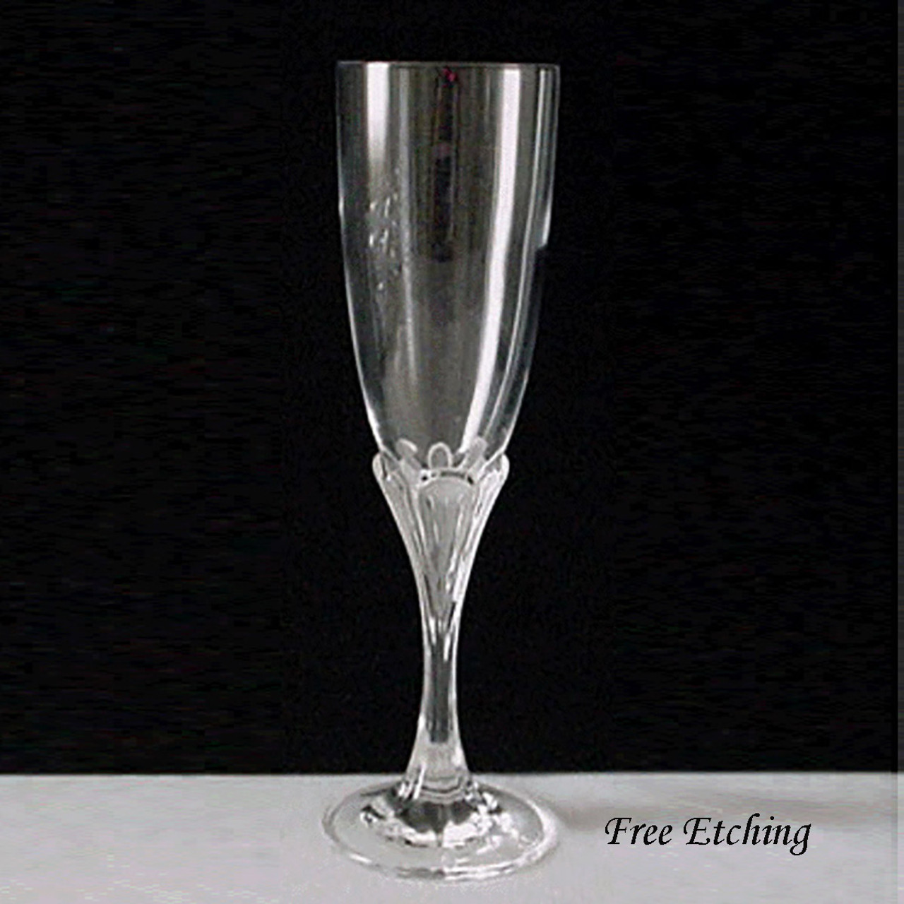 etched champagne glasses