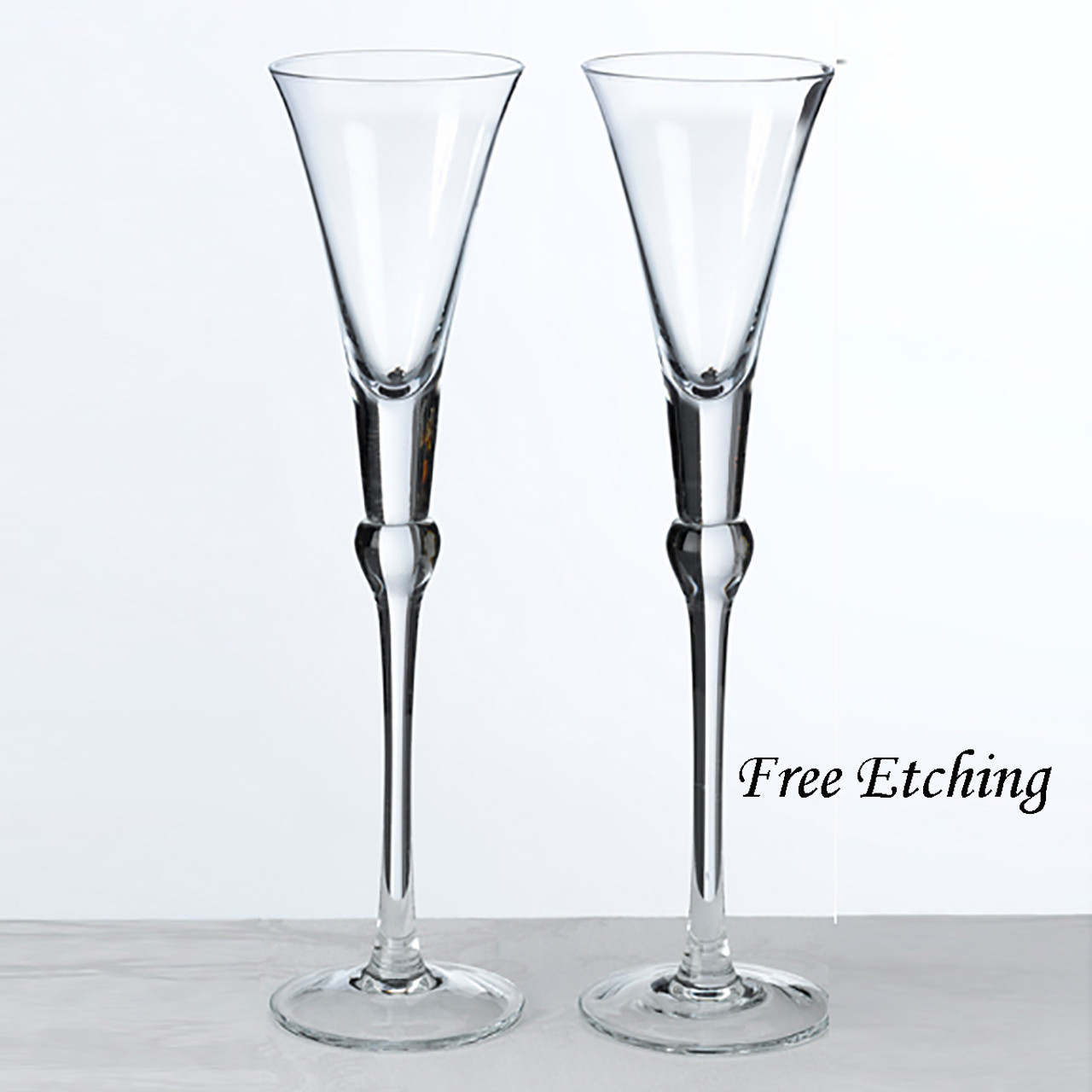 toasting flute glasses