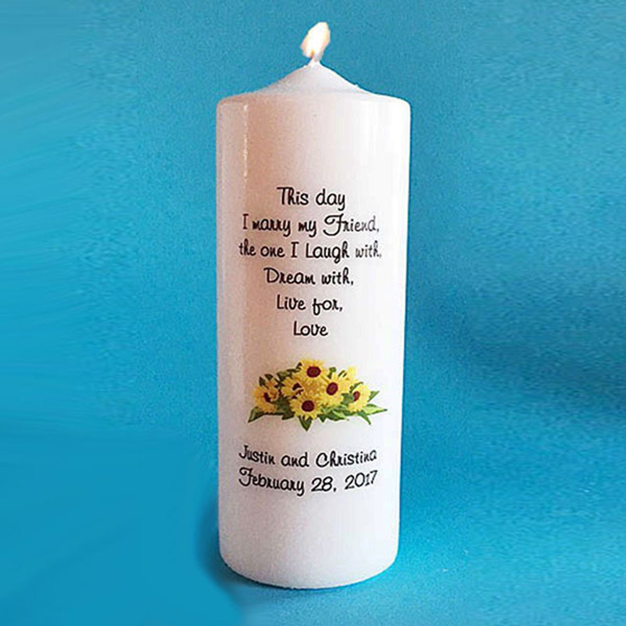 engraved wedding candles