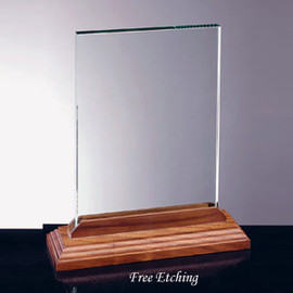  Vertical Glass Award with Walnut Base
Military Awards