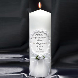 Oval Frame Unity Candle with Verse
Religious Candles