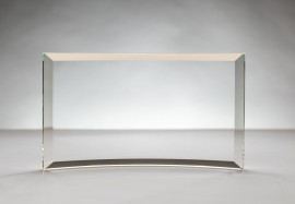 1/2" Thick Beveled Crescent Curved Glass 
Glass Trophies