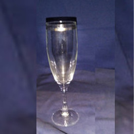 Silver Rim Toasting Flutes for Your Wedding or Anniversary