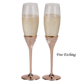 Gold 50th Anniversary Champagne Flutes (Set of 2) – Sparkle and Bash