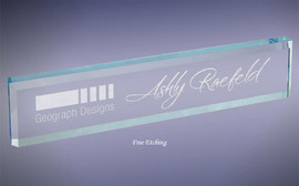 Glass Wedge Name Plate
Desk Plate
