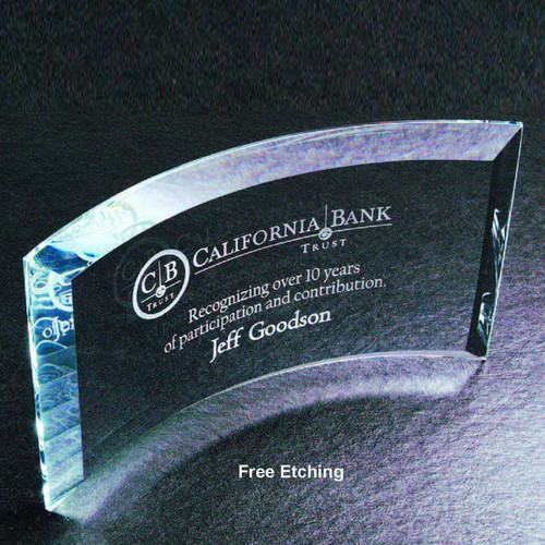 Blue Clear Glass Award
Makes a Great Sales Award.
