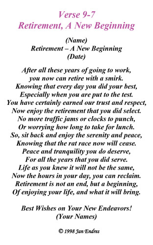 Retirement, A New Beginning