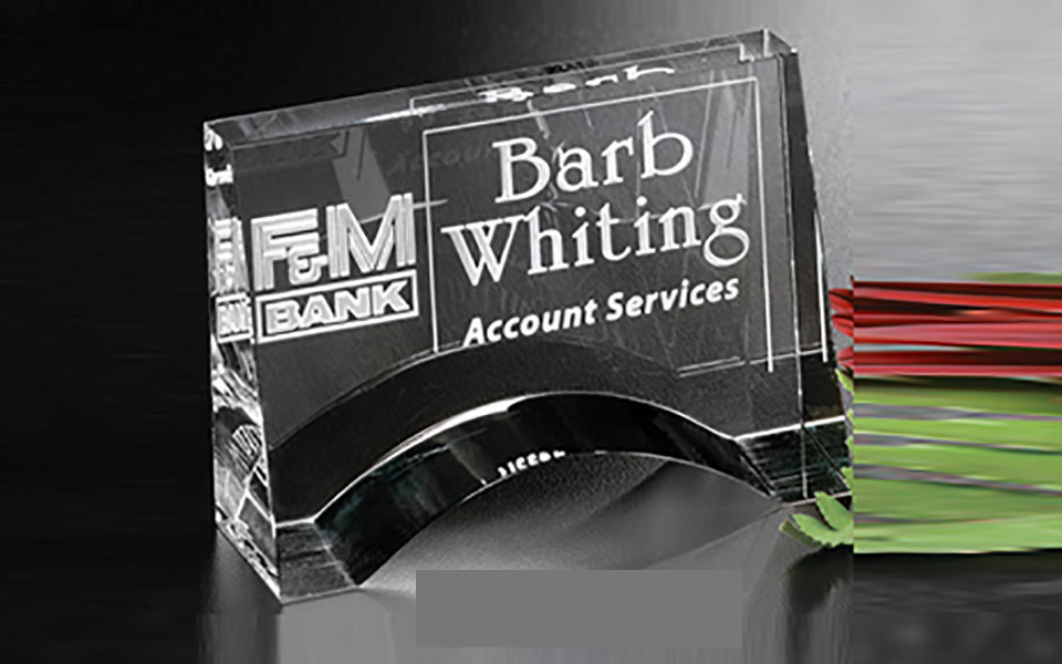 Crystal & Glass Name Plates Free Personalization Glass Etching