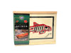 Wild Smoked Salmon in a beautiful Cedar Box painted indigenous salmon art.