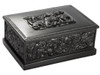 Black marble box with West Coast First Nations' design.