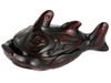 Rosewood spirit box carved in West Coast First Nations dogfish design.