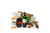 Gourmet red wine gift box featuringTenuta Sette Ponti Crognolo paired with sweet and savoury snacks (chocolate, crackers, nuts, etc.), packaged in signature Green & Green gift box with ribbon and bow.