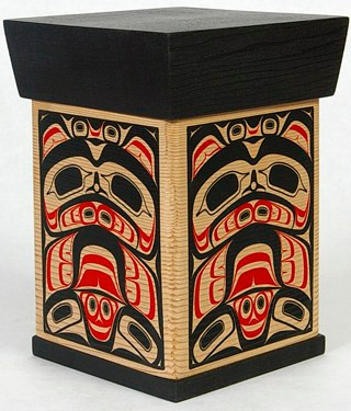 Bent Cedar Box - Northwest Coast Native Art: Bear