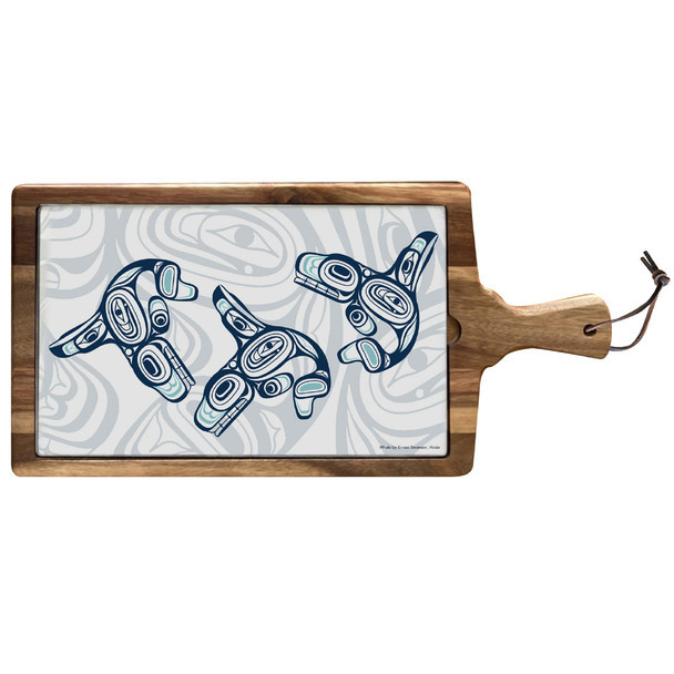 Whales Acacia Hardwood Serving Board by Ernest Swanson