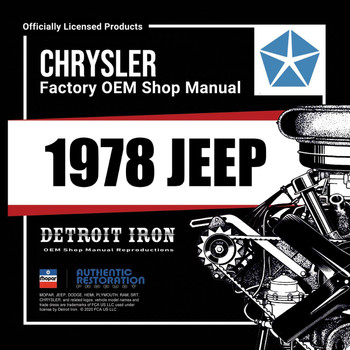 Detroit Iron - 1978 Jeep Shop Manual, Service Bulletins, Parts Book & Sales Brochures