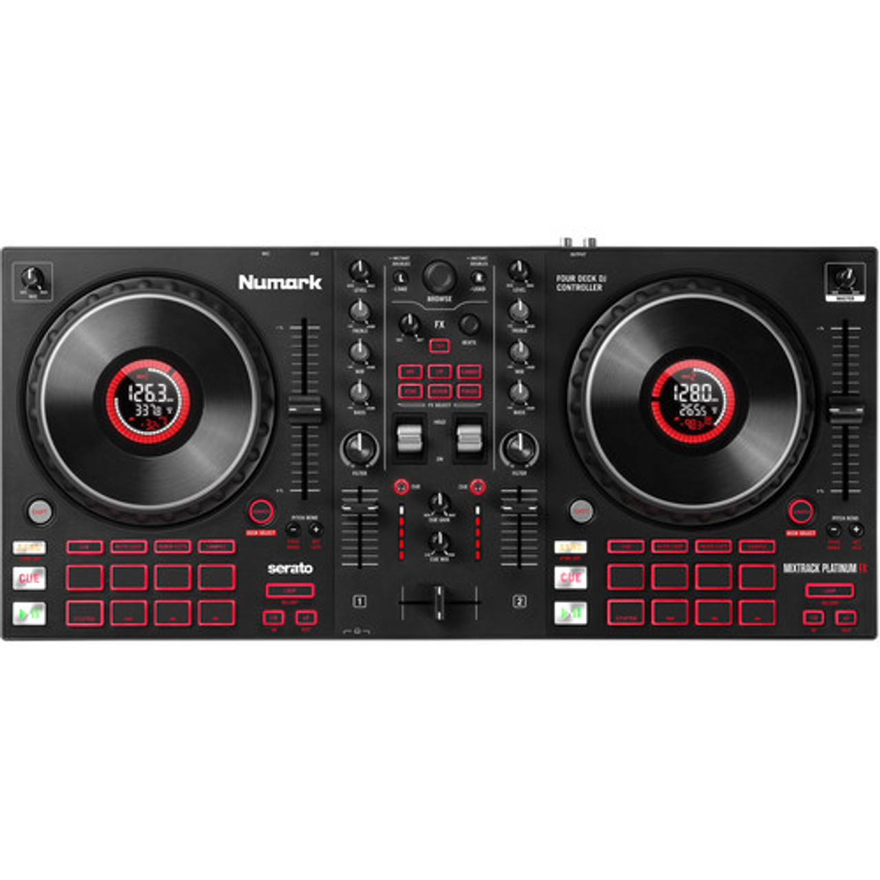 numark mixtrack quad★4ch DJコントローラーPCDJ Numark Mixtrack Platinum FX 4-Deck Serato DJ Controller with
