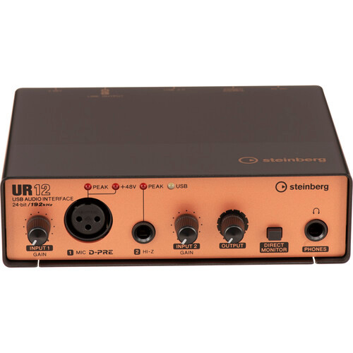 Yamaha Steinberg UR12 Desktop 2x2 USB Audio Interface (Black/Copper)