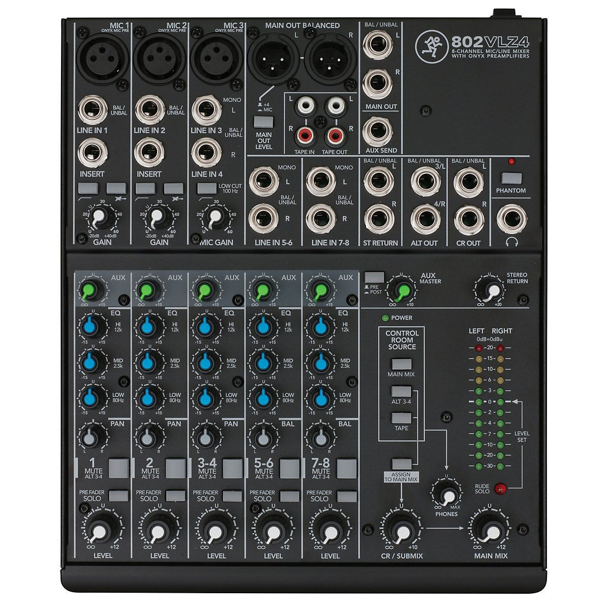 Mackie 802VLZ4 8-Channel Compact Analog Mixer with High-Headroom