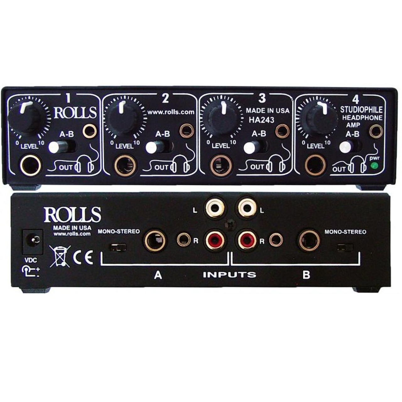 Rolls HA243 4-Channel Studiophile Headphone Amplifier by rolls