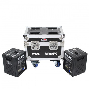 ProX Blitzz FX-X2 Set of Two Smaller Model Cold Spark Machines W-Flight Case