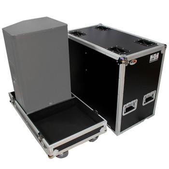 ProX X-EV-ELX115P Dual Electro-Voice ELX115P ATA Style Flight Case with Wheels