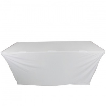 ProX 4 Ft. Open Back Spandex Table Cover Scrim - White ProX 4 Ft. Open Back Spandex Table Cover Scrim - White