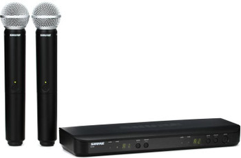 Shure BLX288/SM58 Dual Channel Wireless Handheld Microphone System - J11 Band Shure BLX288/SM58 Dual Channel Wireless Handheld Microphone System - J11 Band