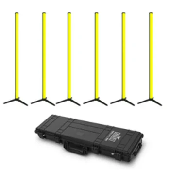 CHAUVET Professional WELL STX 180 Battery-Powered IP65 LED Tube Kit with Stands & Case (6-Pack)