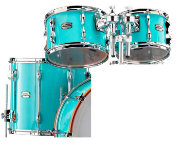 Yamaha, RBP-6F3SFG Recording Custom Prepack Drum Shell Kit, 10x7.5, 12x8, 16x15, Includes TH-945B, Surf Green