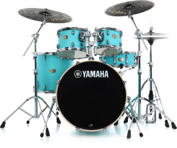 Yamaha SBP0F50 Stage Custom Birch 5-piece Shell Pack - Matte Surf Green