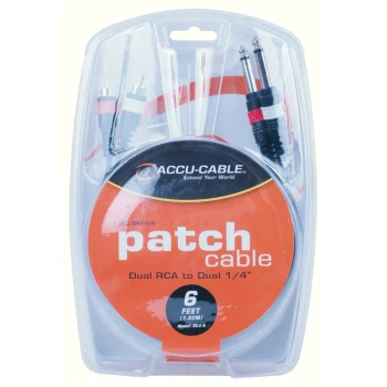 ADJ RC4-6  6' DUAL RCA TO 1/4