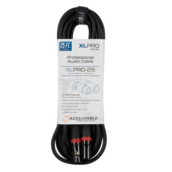 ADJ  XLPRO-25 XLR3M to XLR3F Audio Cable (25')